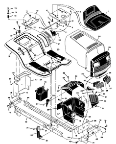 Part Location Diagram of F-97713 Murray Parts List